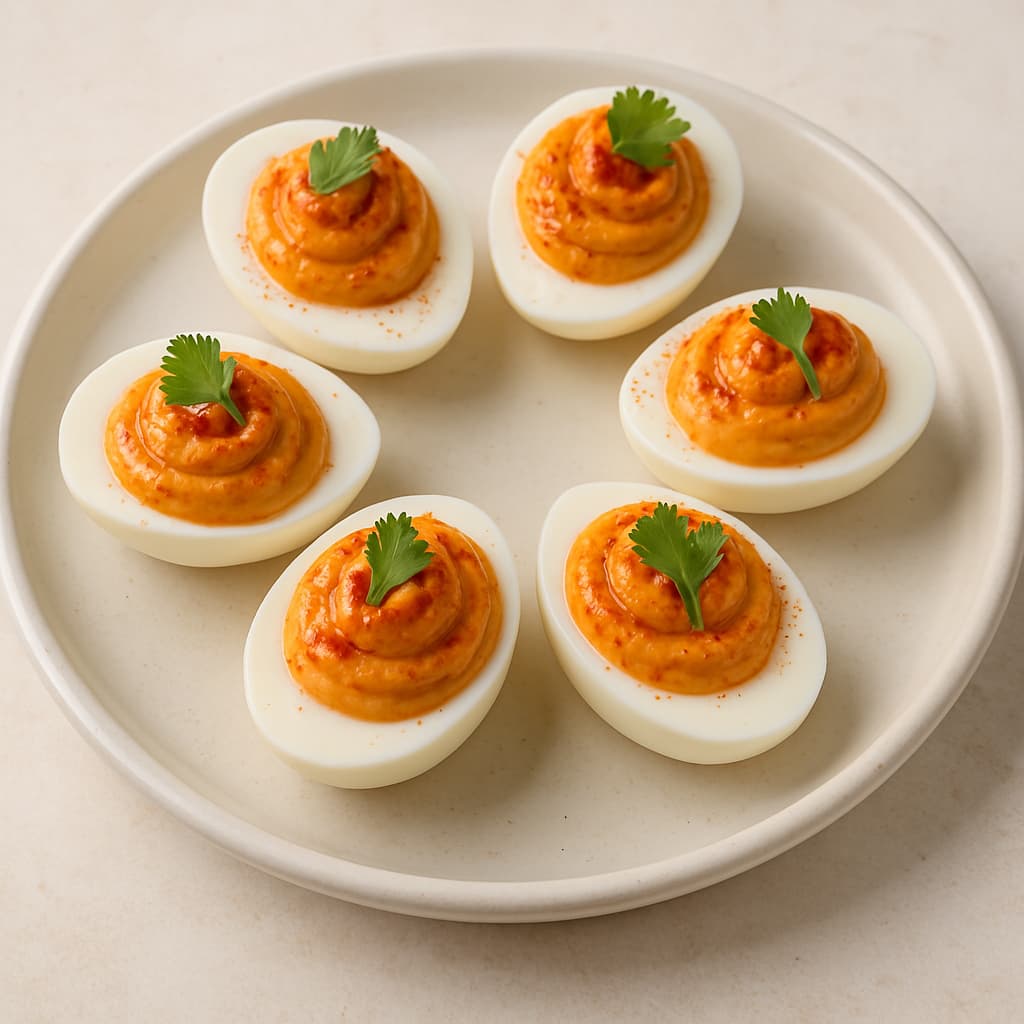 Spicy Sriracha Deviled Eggs