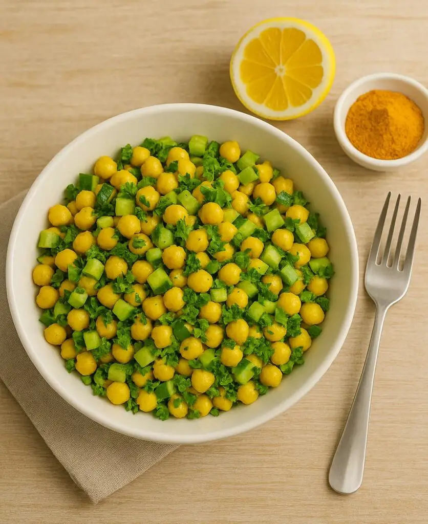 chickpea salad with tumeric