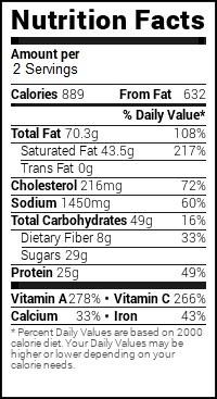 spinach lasagna nutrition facts