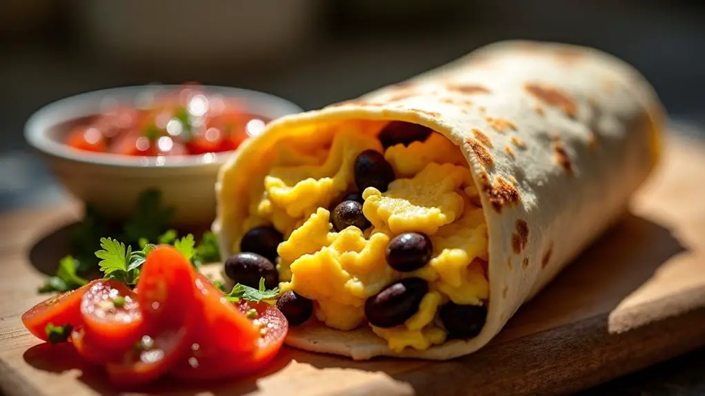 protein packed breakfast burrito