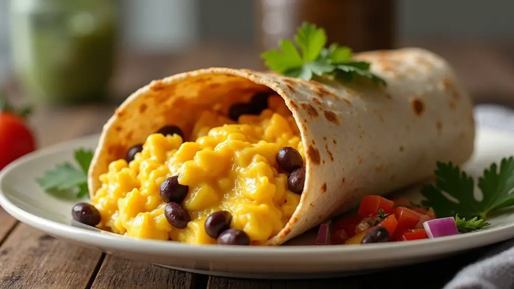 wholesome high protein breakfast burrito
